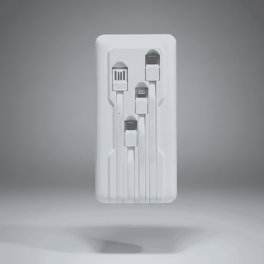 10000mAh Display Power Bank - Type-C, Lightening and Micro Built in Cables - Armaa Store Pk