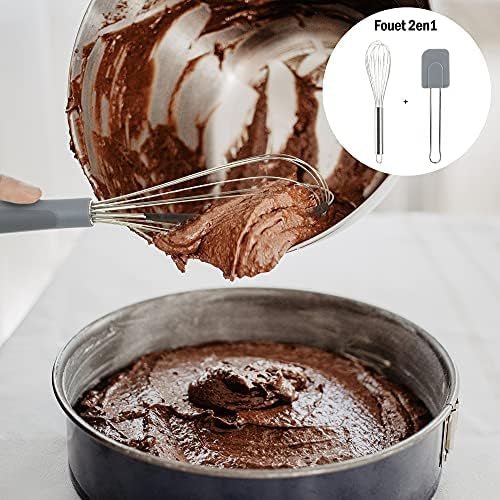 2-in-1 Built-In Spatula & Egg Whisker - Manual Hand Egg Beater (Pack of 3) - Armaa Store Pk