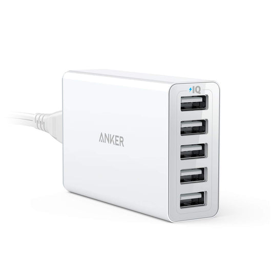Anker PowerPort 5 40W - Smart IQ USB Charger with 5 Ports