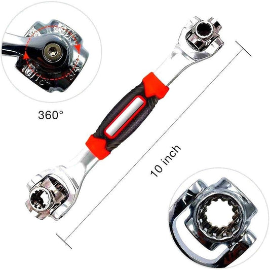 48-in-1 Universal Socket Wrench with 360 Degree Rotating Head or Spanner