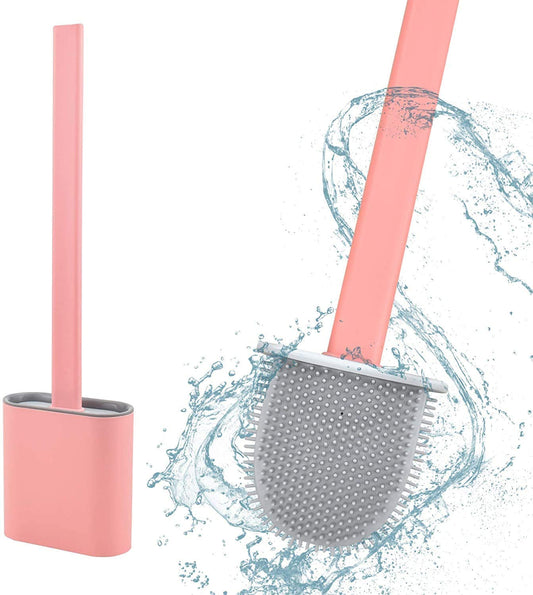 Silicone Toilet Cleaner Brush With Holder