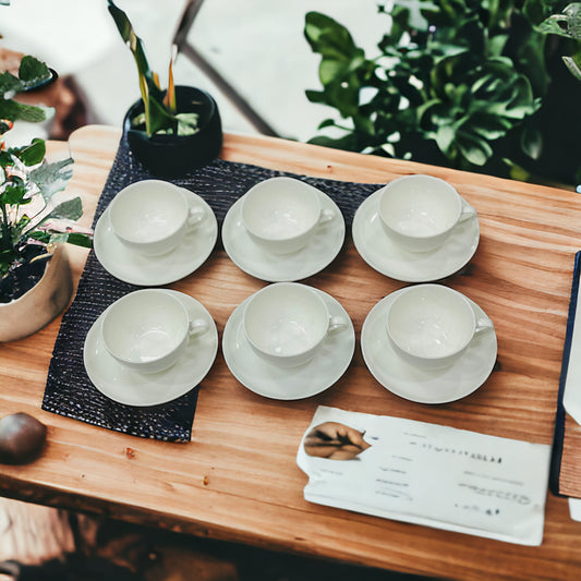 Imported 6 Pieces Tea And Coffee Cup Set with Plates