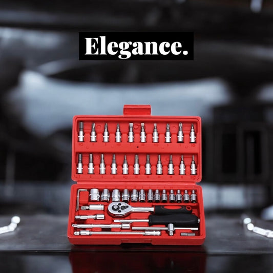 46pcs Car Repair Wrench Set with Head Ratchet & Sockets