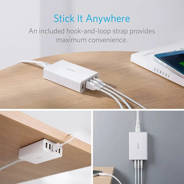 Anker PowerPort 5 40W - Smart IQ USB Charger with 5 Ports