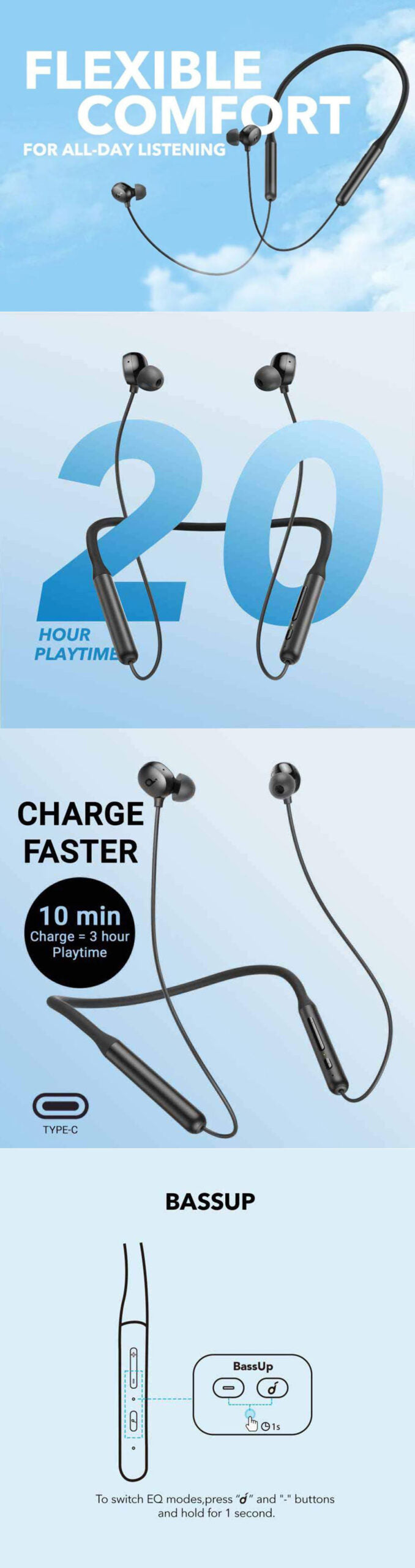 Anker Soundcore R500 Bluetooth Wireless Neckband Earphone