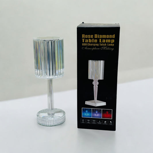 Rose Diamond Table Lamp - USB Charging & Touchable