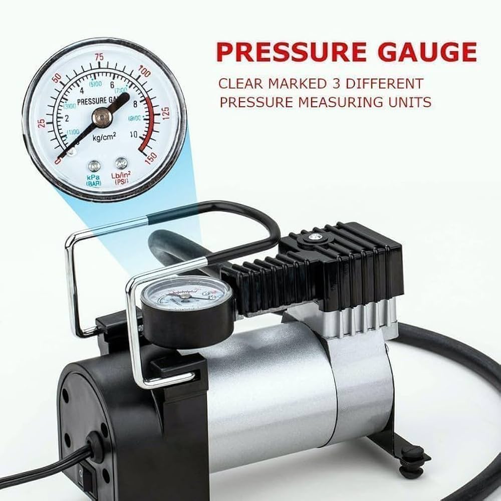 Portable 12V Electronic Air Pump | Car Tire Inflator & Compressor