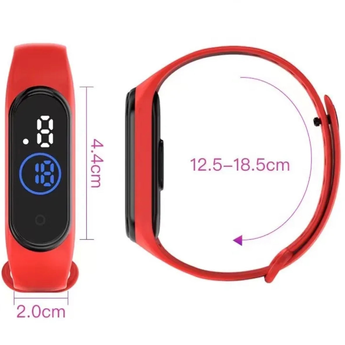 LED Smart Watch Fashion Watch For Men Women & Boys, Kids Touch Led Braclet Digital | 4 pcs set