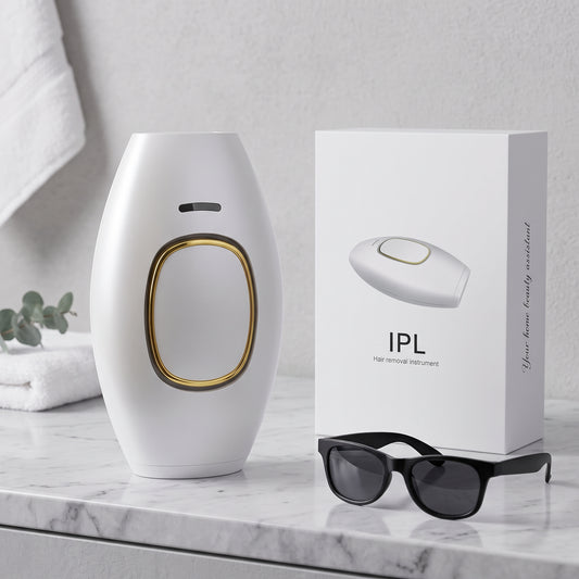 IPL Laser Hair Removal Device – Painless At-Home Hair Removal for Face & Body (White)