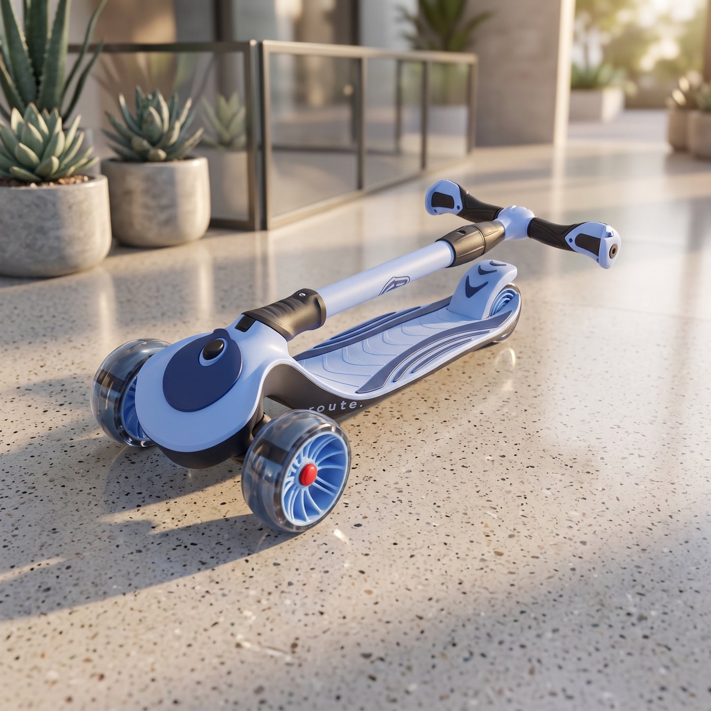 Kids 3-Wheel Foldable Scooter with LED Flashing Wheels | Adjustable Height Kick Scooter