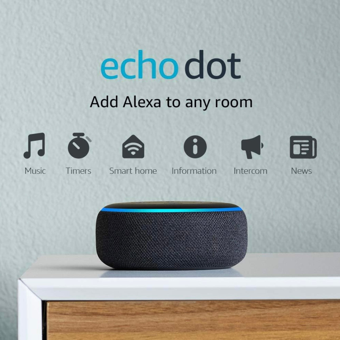 Amazon Echo Dot 3rd Gen - Smart Speaker with Alexa