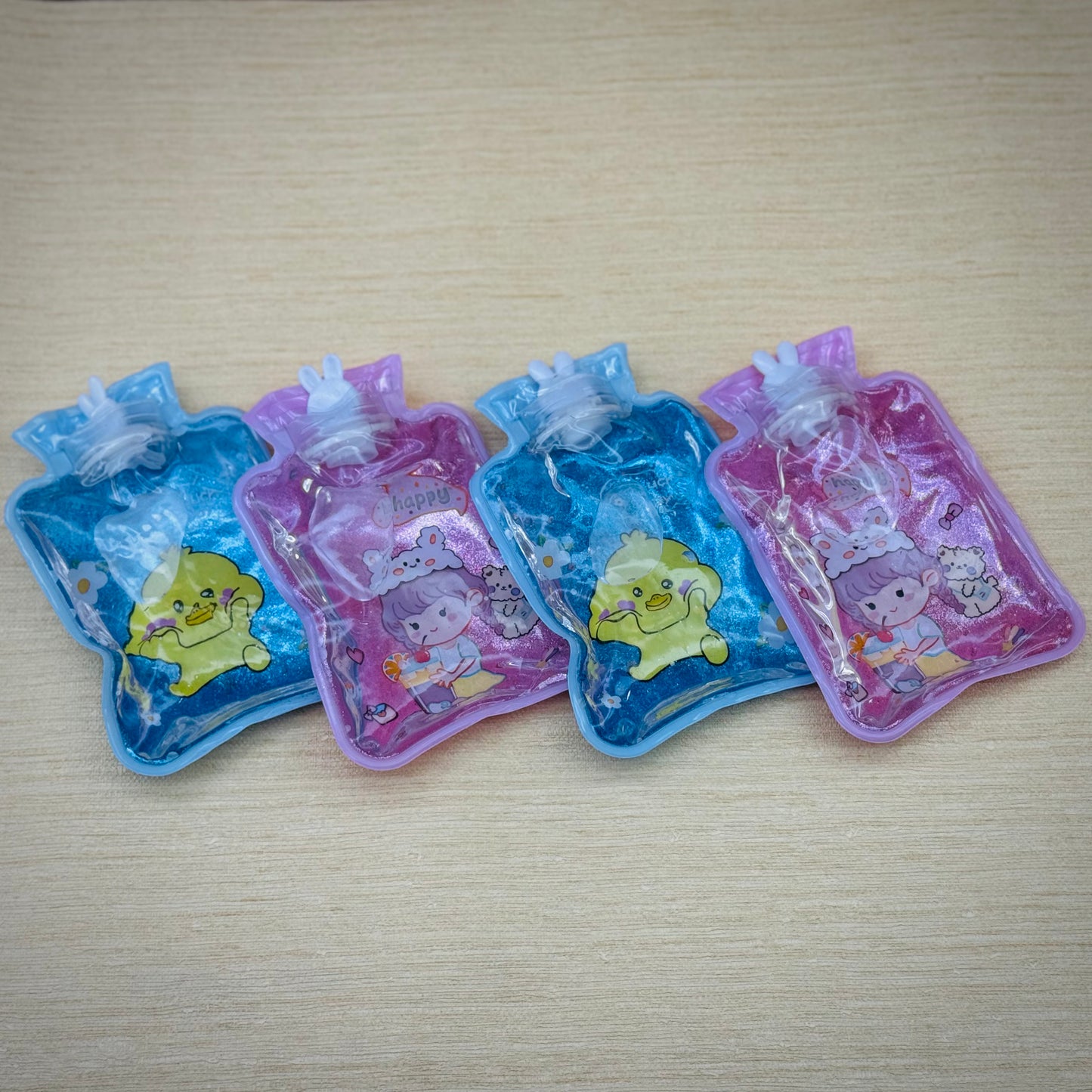 Transparent Hot And Cool Water Bottle | 4 Pieces Set