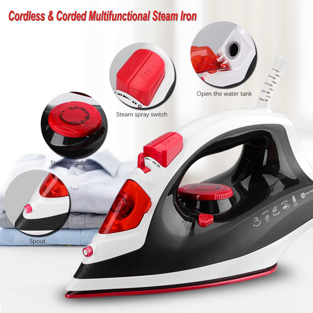 RAF 2-in-1 Wireless Electric and Steam Iron 2200W - R.1211B