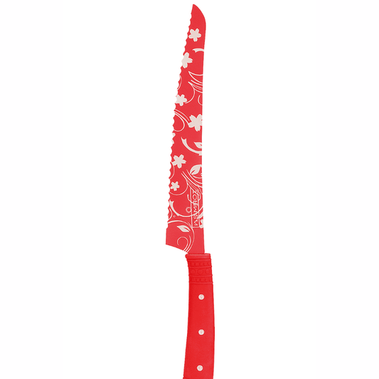Kitchen King 8 Inch Red Bread Knife