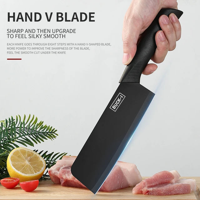 Buck-I Meat Cleaver - Sharp Stainless Steel Bone Cutting Knife