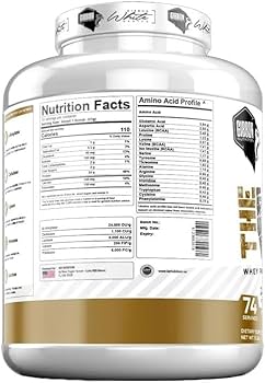 Supplement container with nutrition facts label