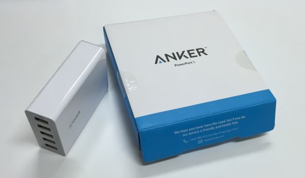 Anker PowerPort 5 40W - Smart IQ USB Charger with 5 Ports