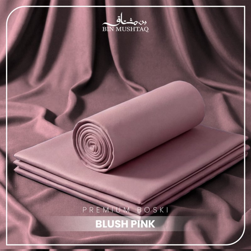 BLUSH PINK - Imperial Original Unstitched Boski - Bin Mushtaq