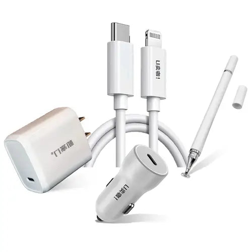 Gift Pack Adapter Type C to iPhone Cable + Car Adapter + AC Adapter