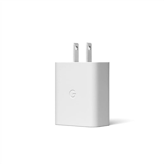 White power adapter on a white background