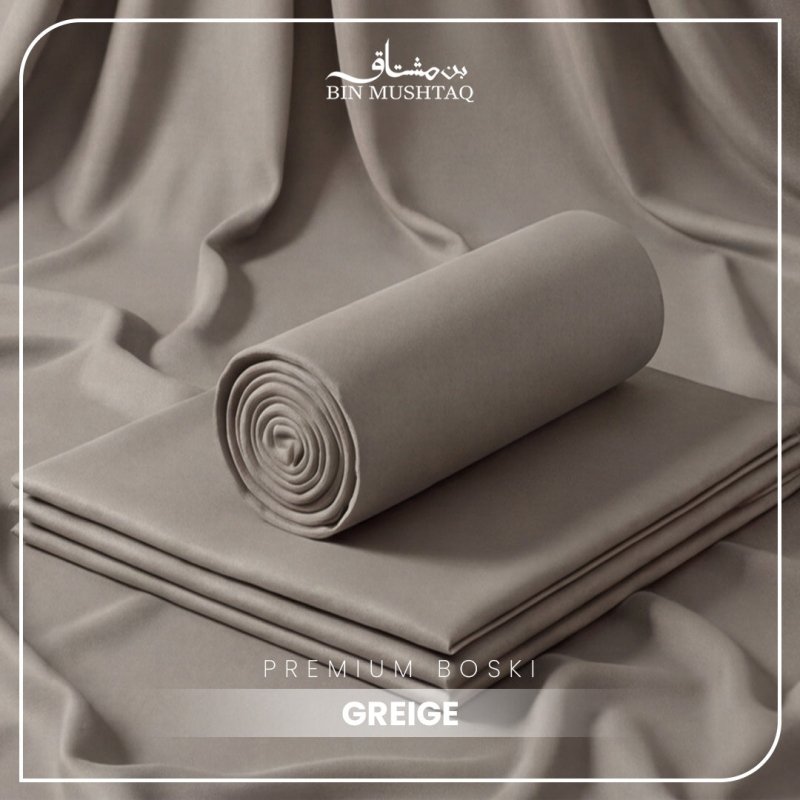 Greige - Imperial Original Unstitched Boski - Bin Mushtaq