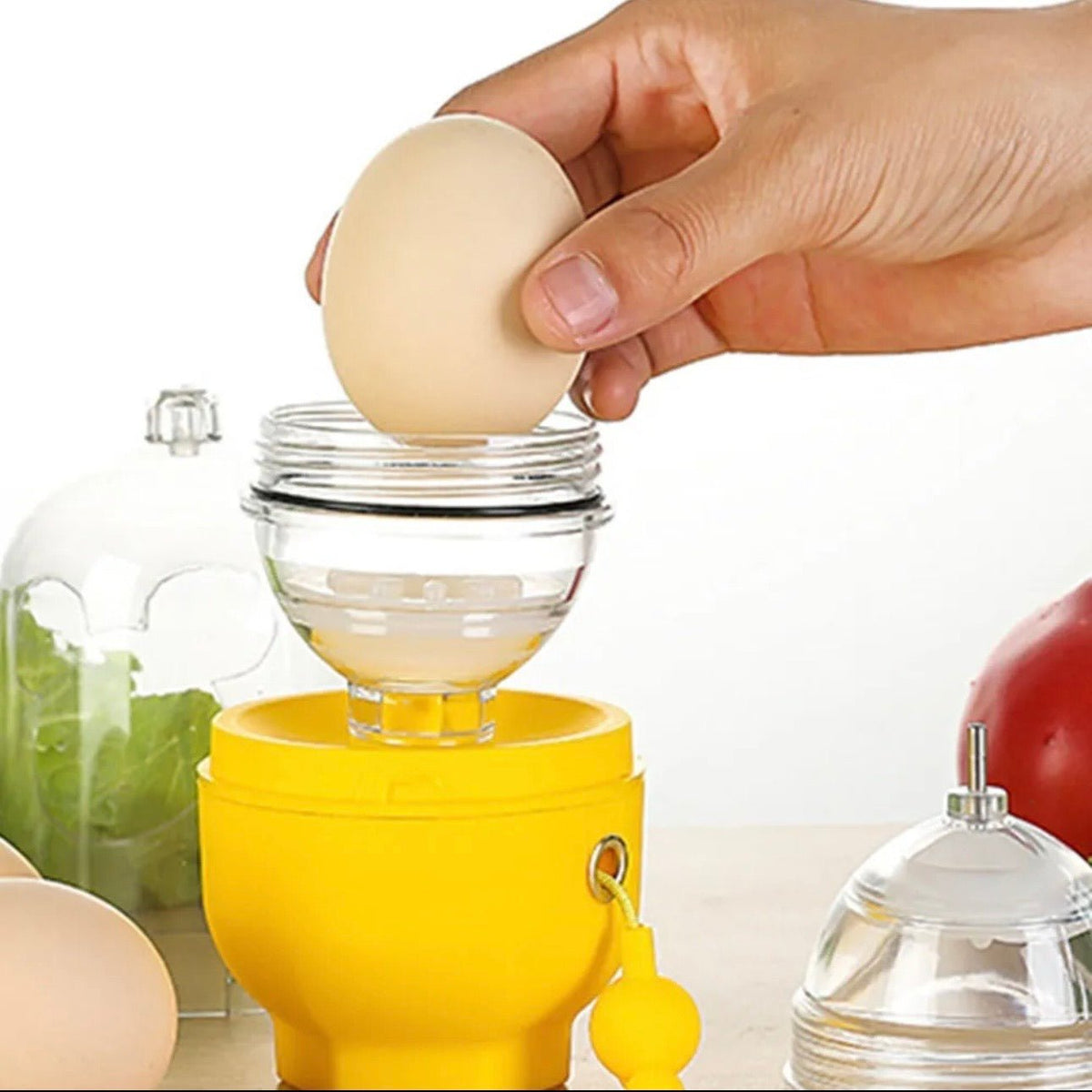 Hand Powered Egg Maker Inside Mixer Kitchen Cooking Gadget Portable Egg Cooker Tool Egg Scrambler Shaker - Armaa Store Pk