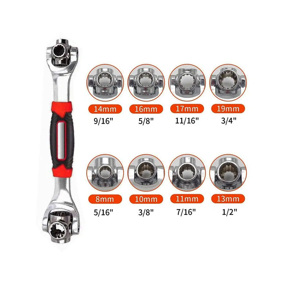 48-in-1 Universal Socket Wrench with 360 Degree Rotating Head or Spanner