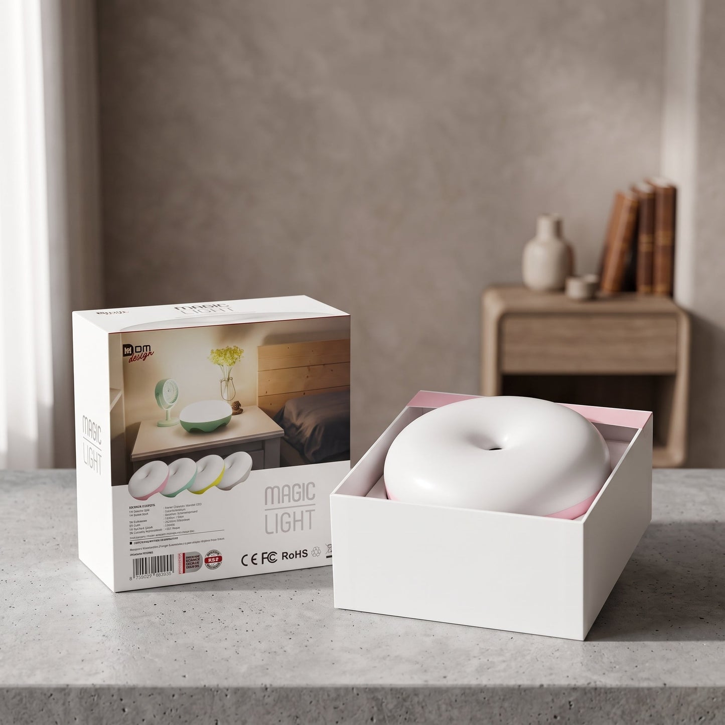 Magic Light LED Night Lamp – Rechargeable Touch Control Mood Light for Bedroom & Home Decor - Armaa Store Pk