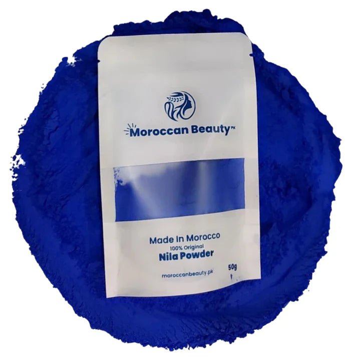 Original Moroccan Blue Nila Powder For Skin Whitening - 50g - Armaa Store Pk