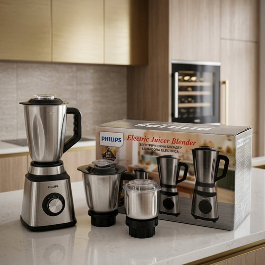 Philips 3-in-1 Electric Blender – 1800W Motor with Stainless Steel Jars - Armaa Store Pk