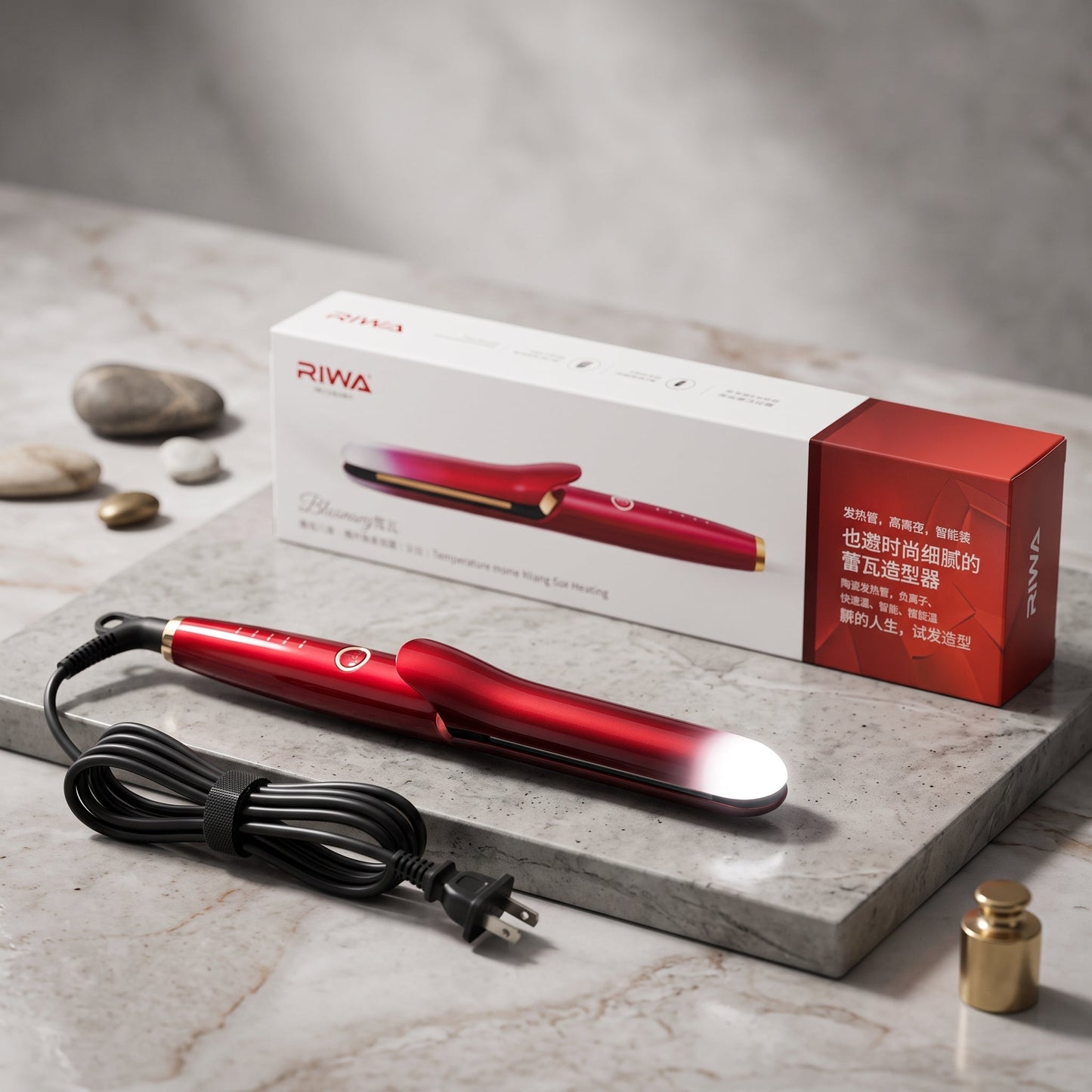 Riwa 2 in 1 Hair Straightener and Curler - RB-8315 (Slim Plate and Ceramic Professional Hair Iron) - Armaa Store Pk