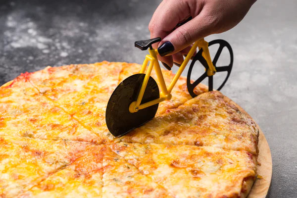 Bicycle Pizza Cutter - Dual Stainless Steel Cutter
