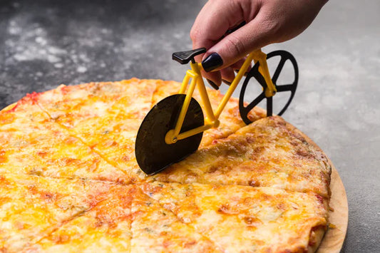 Bicycle Pizza Cutter - Dual Stainless Steel Cutter