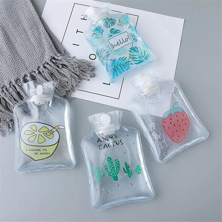 Stock Out Hot Water Bag Transparent| for period cramps | for Pain Relief Hot bag | Small Cute Mini Size Hot and Cold Winter Water Bag | Hand Warmer Hot Bag| Hot Bag for girl| 2 Pieces Set - Armaa Store Pk