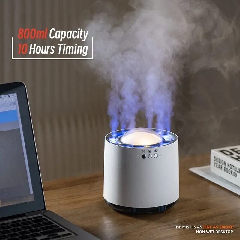 6 Nozzle Dynamic Humidifier, Mist Air Humidifier with Colorful LED Light, Home RGB Led Light Aroma Diffuser