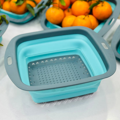 SaiXuan 2 Pack Foldable Silicone Filter Baskets Set Kitchen