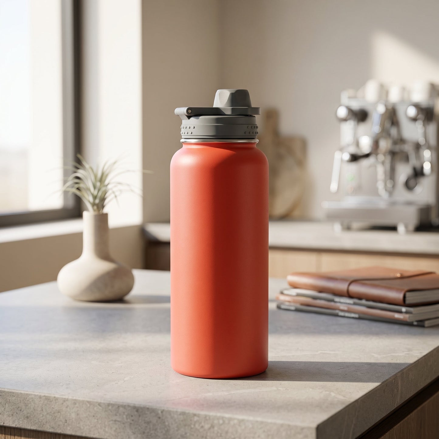 1000ml Stainless Steel Insulated Water Bottle – Leakproof Vacuum Flask with Carry Handle - Armaa Store Pk