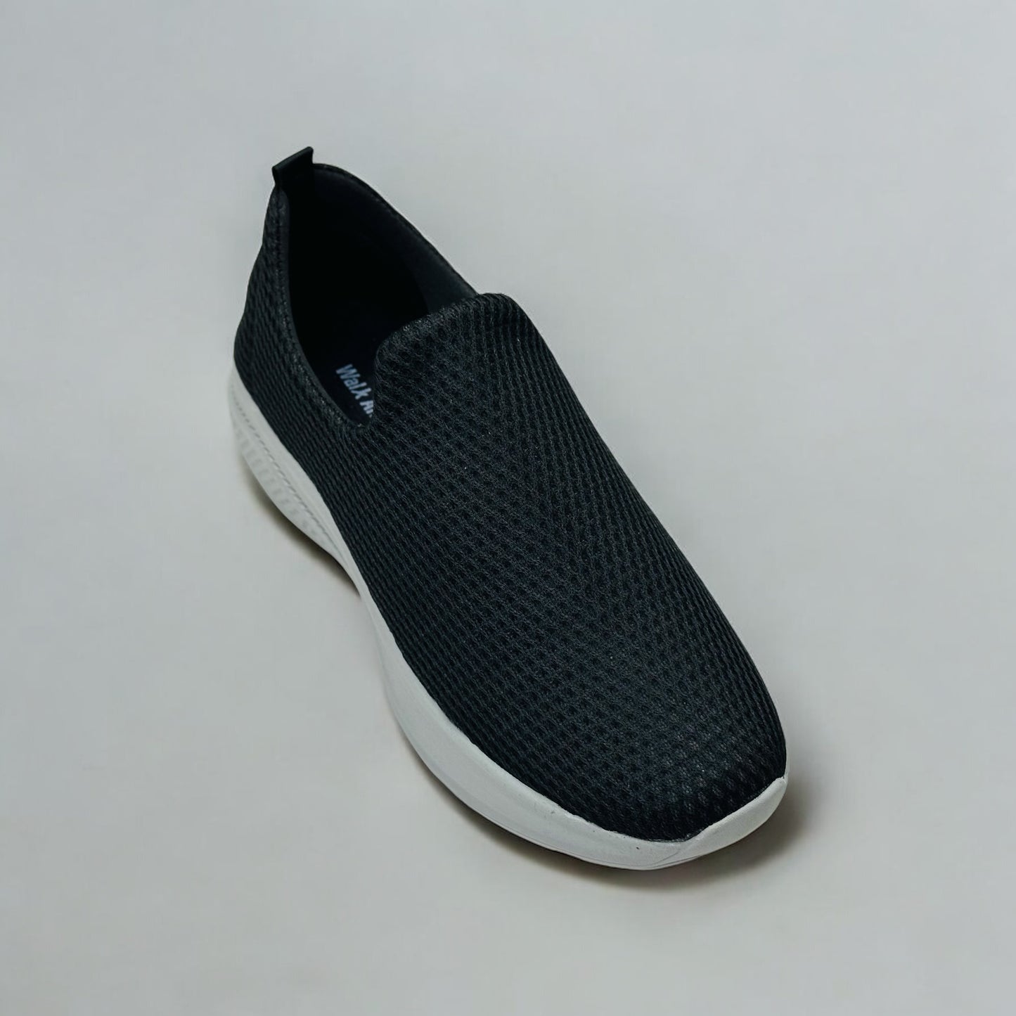 Black Grey Fly Knitted Running Sneakers