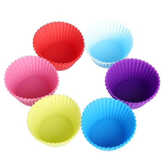 12 Pcs Silicone Cupcake Maker Set | Reusable Non-Stick Muffin & Cupcake Baking Molds | Food Grade Silicone - Armaa Store Pk