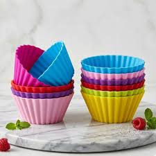 12 Pcs Silicone Cupcake Maker Set | Reusable Non-Stick Muffin & Cupcake Baking Molds | Food Grade Silicone - Armaa Store Pk
