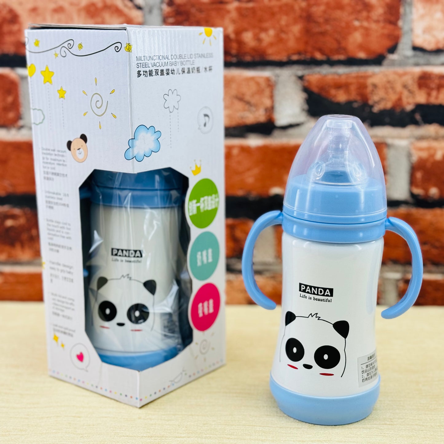 Panda Insulated Feeder and Bottle | 2 in 1