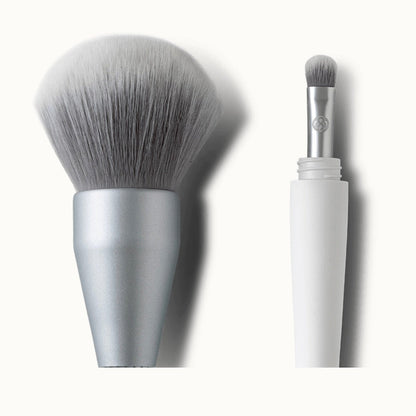 2-in-1 Makeup Brush Set - 2 Pieces for Face & Eyes - Armaa Store Pk