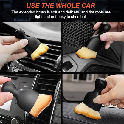 2 Pack Car Detailing Brush, Car Brush for Detailing Interior Soft Bristles - Armaa Store Pk