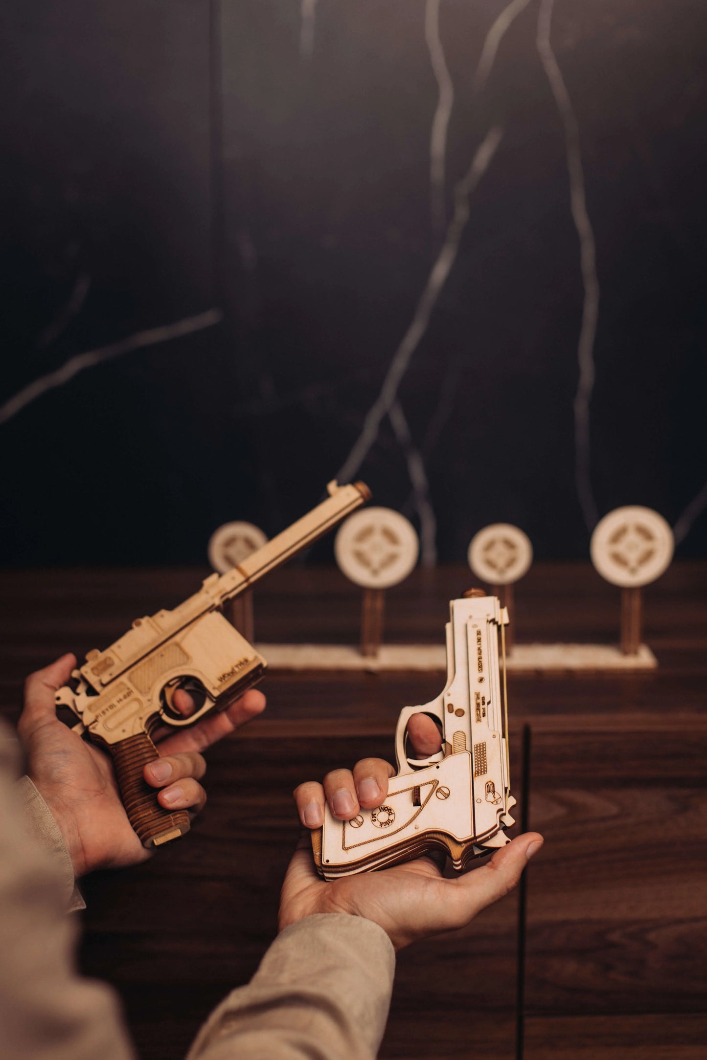 Set of Guns is a customized wooden 3D