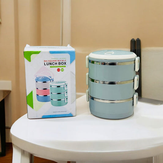 3-Layer Insulated Lunch Box For Boys – Stainless Steel & Durable - Armaa Store Pk