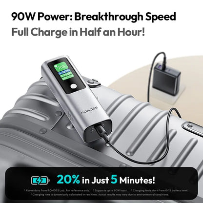 10000mAh 130W Fast Charging Power Bank – Pocket-Size USB-C PD Portable Charger for Laptops, Smartphones, Tablets & Gaming Consoles