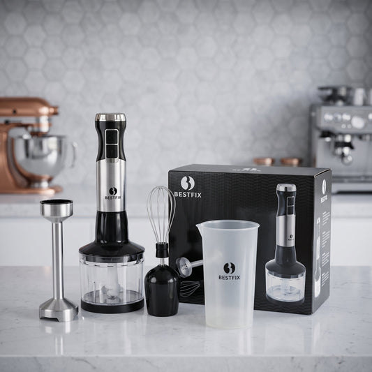 4-in-1 Electric Hand Blender Set | Stainless Steel Immersion Blender with Chopper & Whisk - Armaa Store Pk