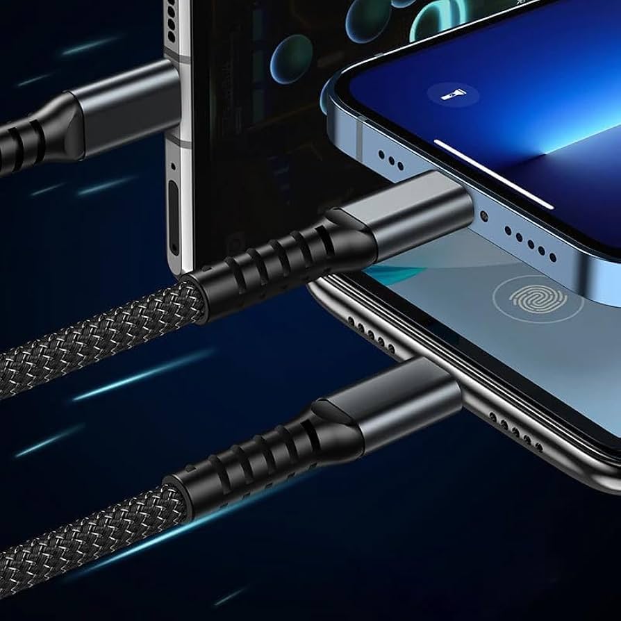 100W 3 in 1 Fast Charging Cable - USB to Type-C, Micro & Lightning Cable