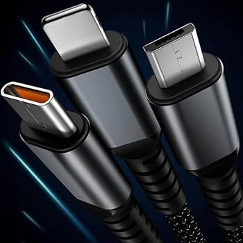 100W 3 in 1 Fast Charging Cable - USB to Type-C, Micro & Lightning Cable