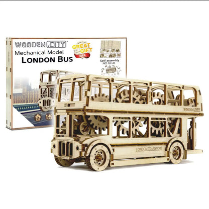 3D Wooden Bus Puzzle – London Bus